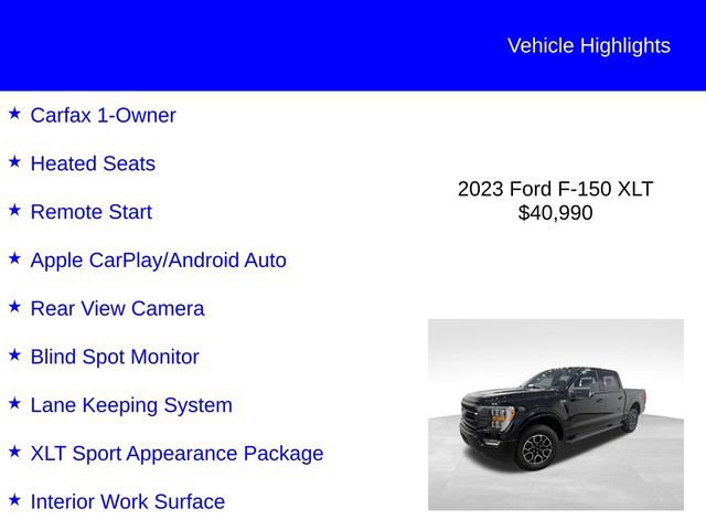 Certified 2023 Ford F150 XLT w/ Equipment Group 302A High AWD/4WD image 3