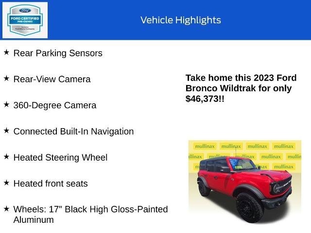 Certified 2023 Ford Bronco Wildtrak AWD/4WD image 19