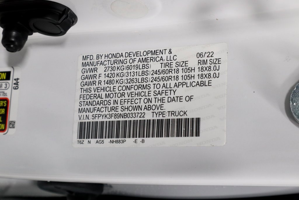 Used 2022 Honda Ridgeline Black Edition image 33