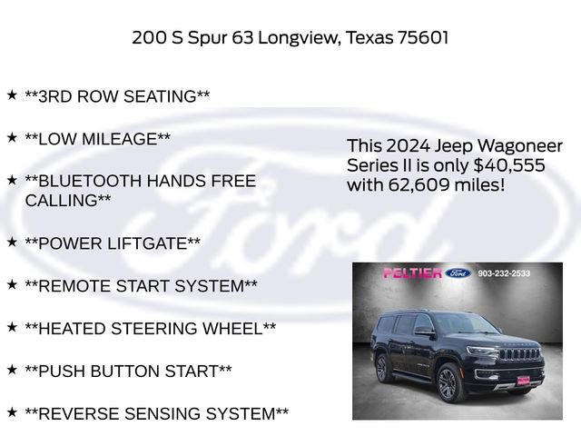 Used 2024 Jeep Wagoneer Series II w/ Flexible Seating Group image 10