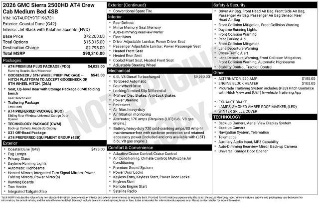 Used 2026 GMC Sierra 2500 AT4 w/ AT4 Premium Plus Package AWD/4WD image 5