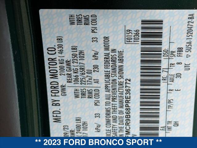Certified 2023 Ford Bronco Sport Big Bend AWD/4WD image 24