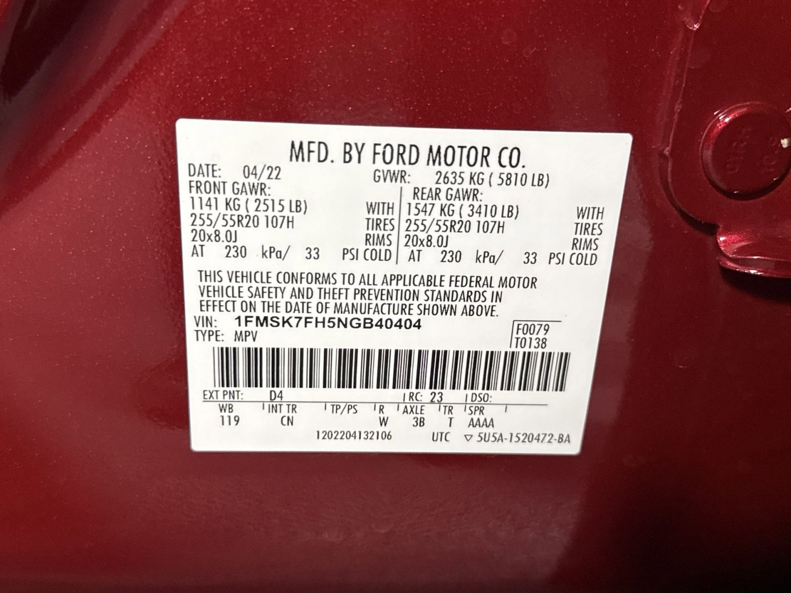 Certified 2022 Ford Explorer Limited w/ Equipment Group 301A RWD image 41