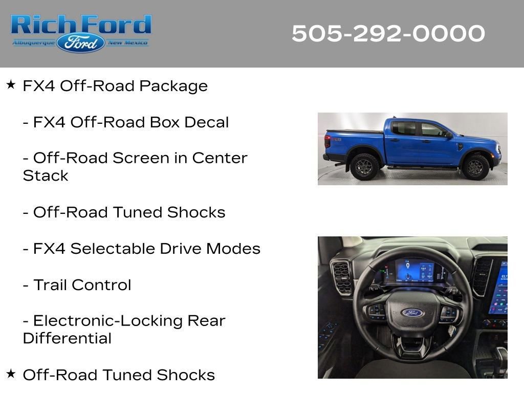Certified 2025 Ford Ranger XLT w/ FX4 Off-Road Package AWD/4WD image 24