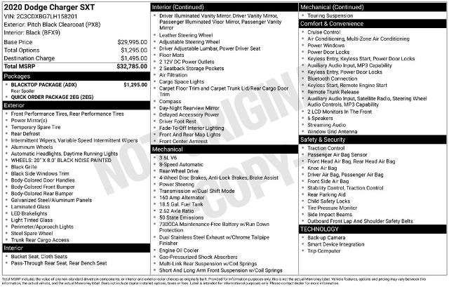 Used 2020 Dodge Charger SXT w/ Blacktop Package image 5