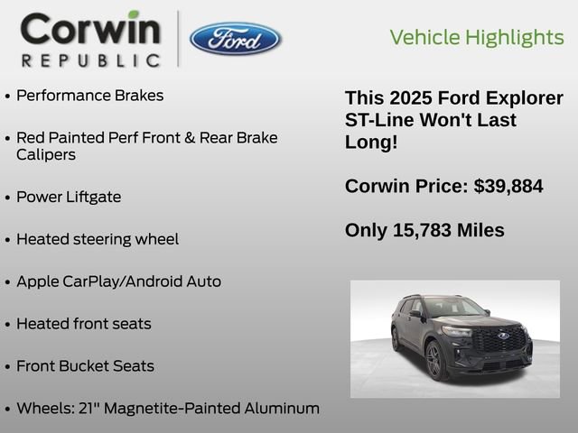 Certified 2025 Ford Explorer ST-Line w/ ST-Line Street Pack image 14