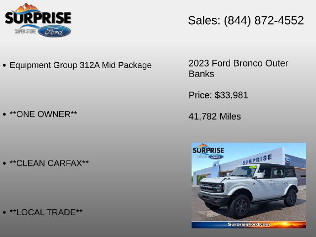 Certified 2023 Ford Bronco Outer Banks AWD/4WD image 6