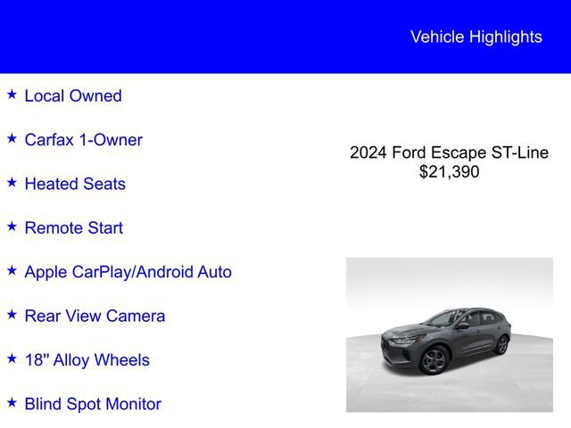 Certified 2024 Ford Escape ST-Line w/ Cold Weather Package image 3