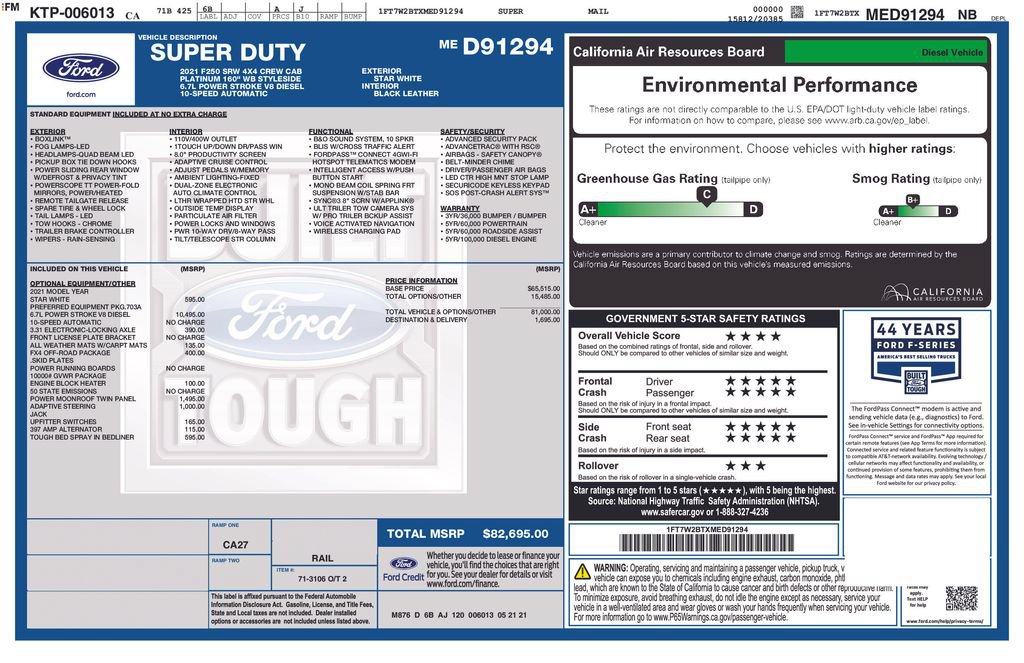Certified 2021 Ford F250 Platinum w/ FX4 Off-Road Package AWD/4WD video 2