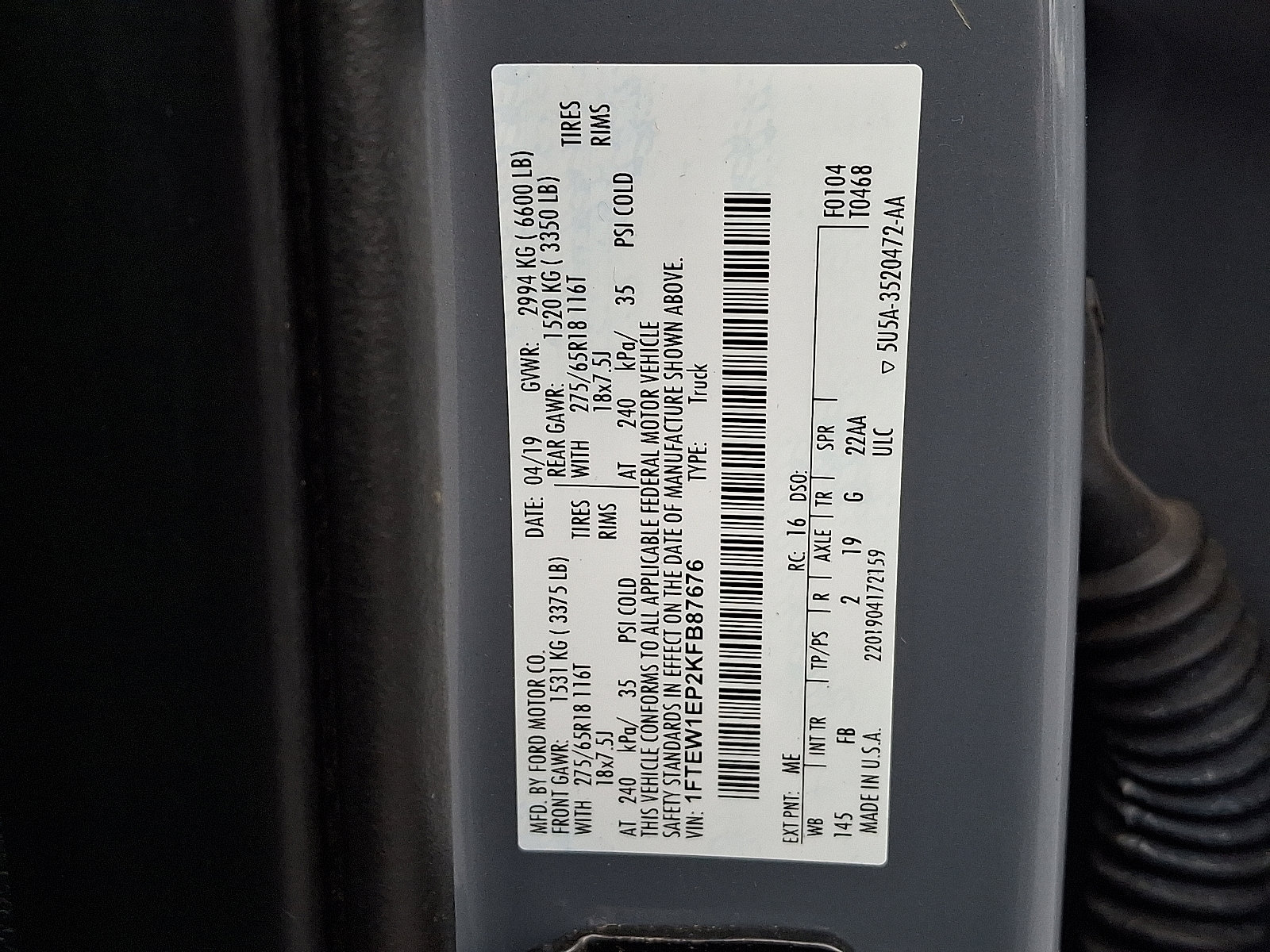 Certified 2019 Ford F150 XLT w/ Equipment Group 302A Luxury image 27