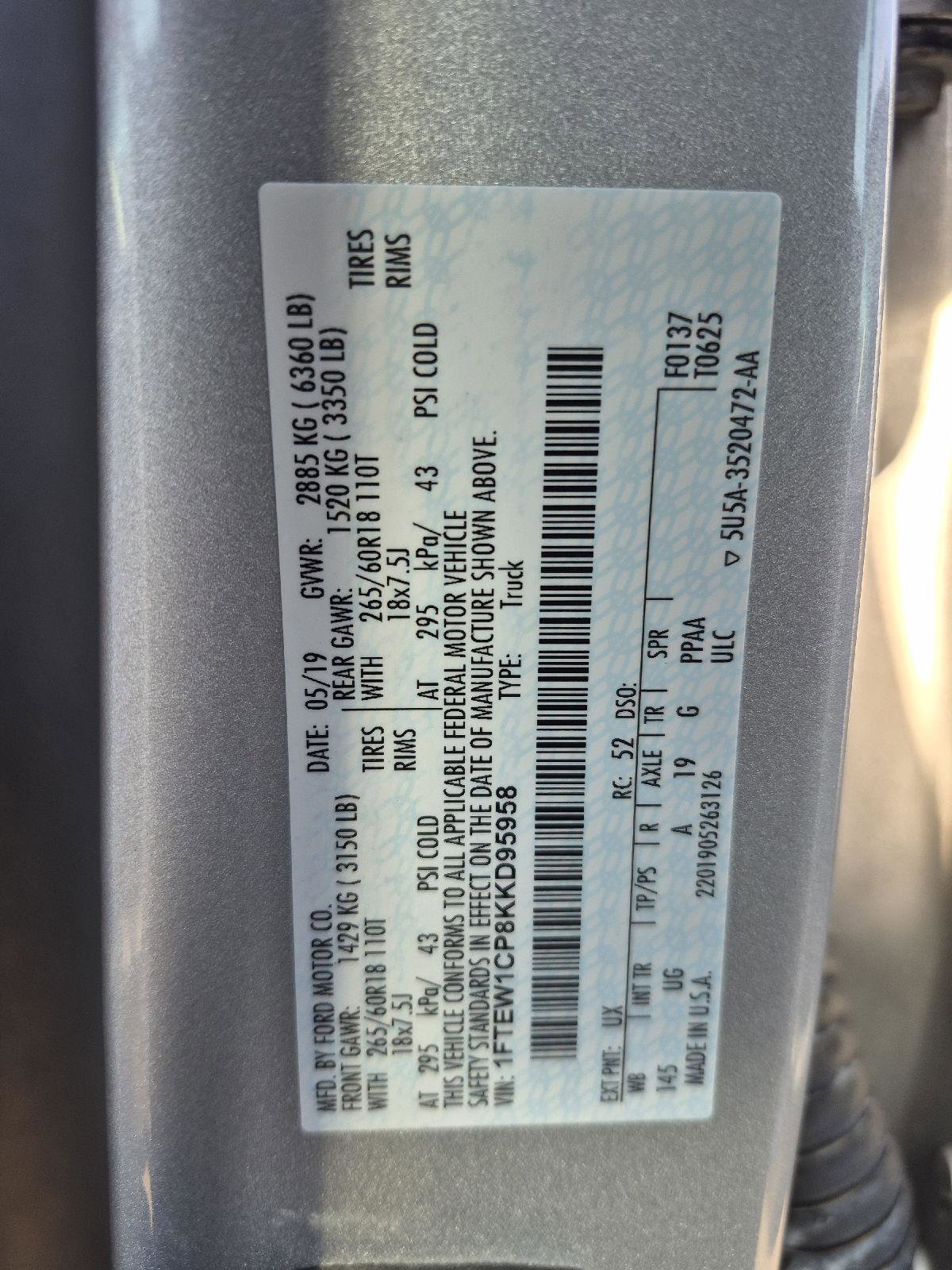 Certified 2019 Ford F150 XLT image 5