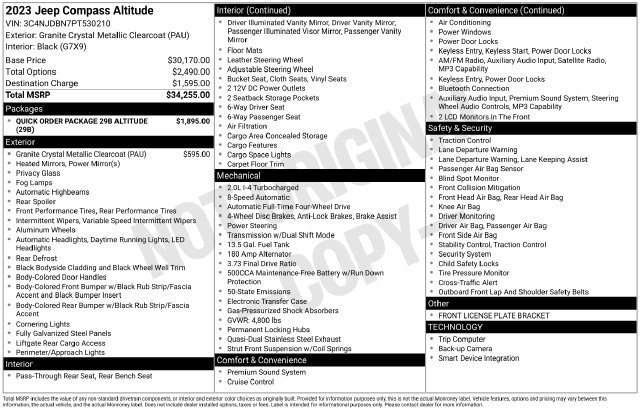 Used 2023 Jeep Compass Latitude AWD/4WD image 51