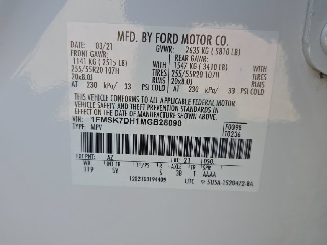 Certified 2021 Ford Explorer XLT w/ Equipment Group 202A RWD image 35