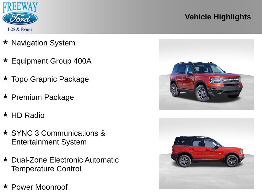 Certified 2024 Ford Bronco Sport Badlands w/ Premium Package AWD/4WD image 3