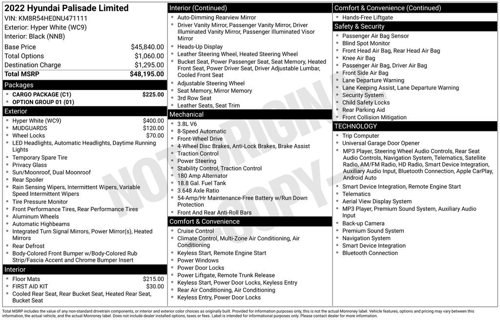 Used 2022 Hyundai Palisade Limited w/ Cargo Package FWD image 24