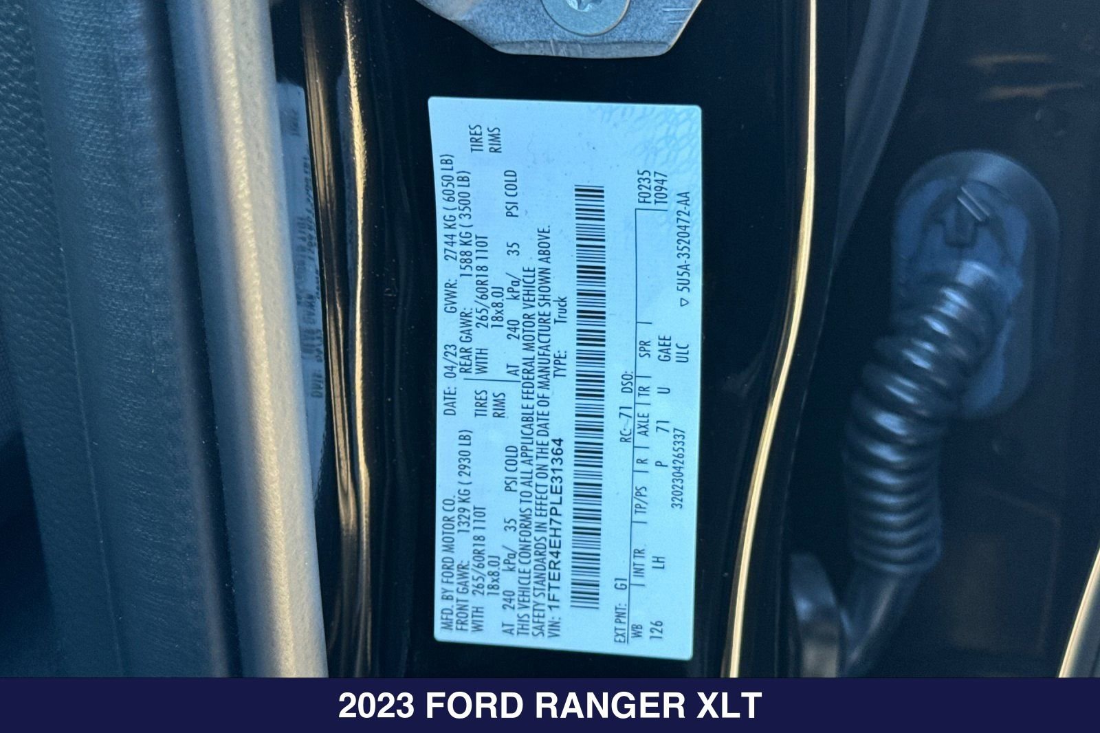 Certified 2023 Ford Ranger XLT w/ Equipment Group 302A High RWD image 31
