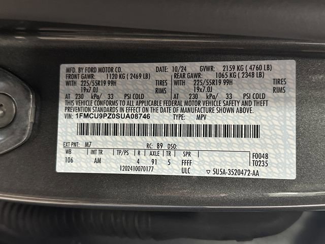 Certified 2025 Ford Escape ST-Line Elite w/ Premium Technology Package image 37