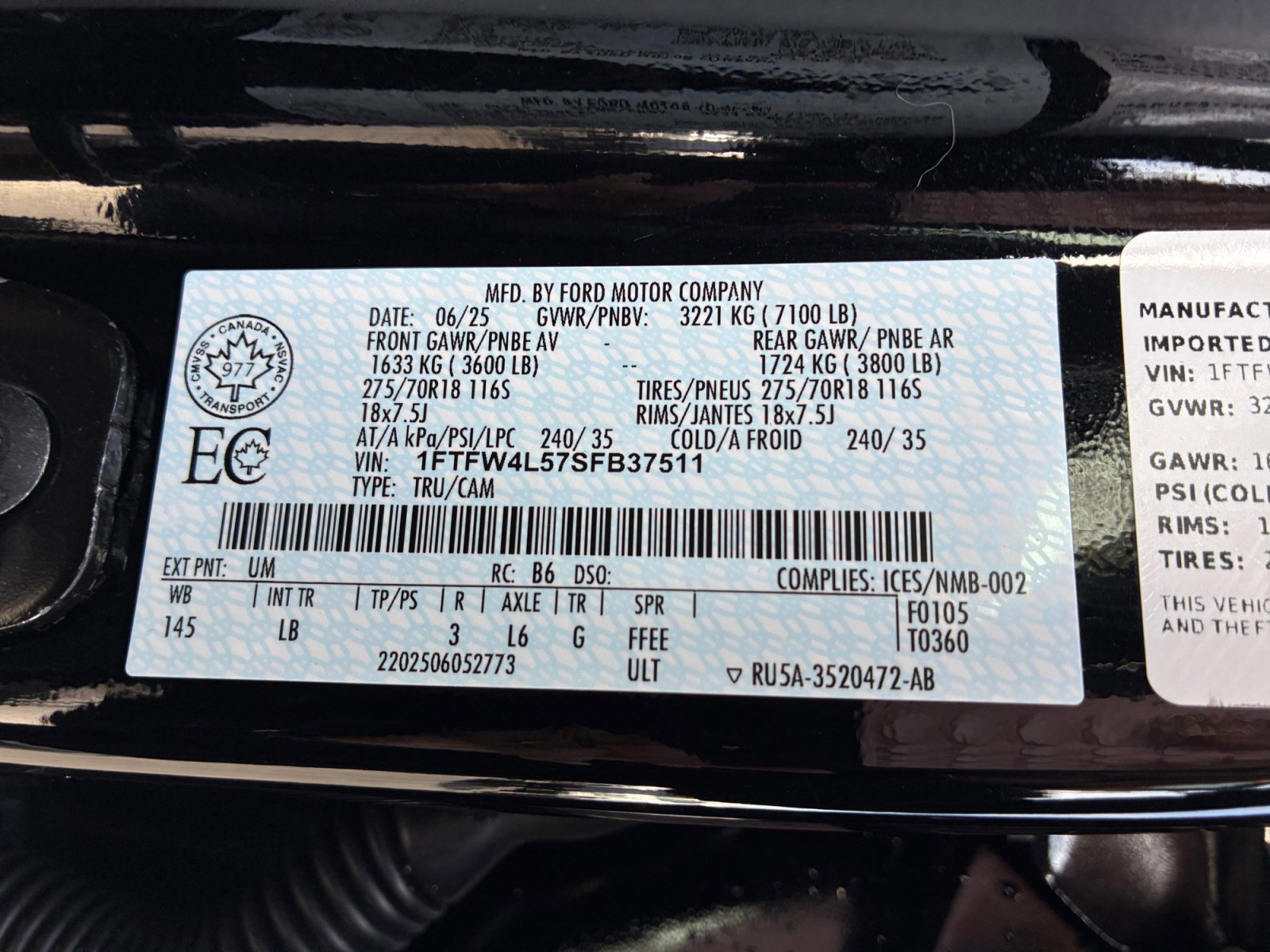 Certified 2025 Ford F150 Tremor w/ Mobile Office Package image 25