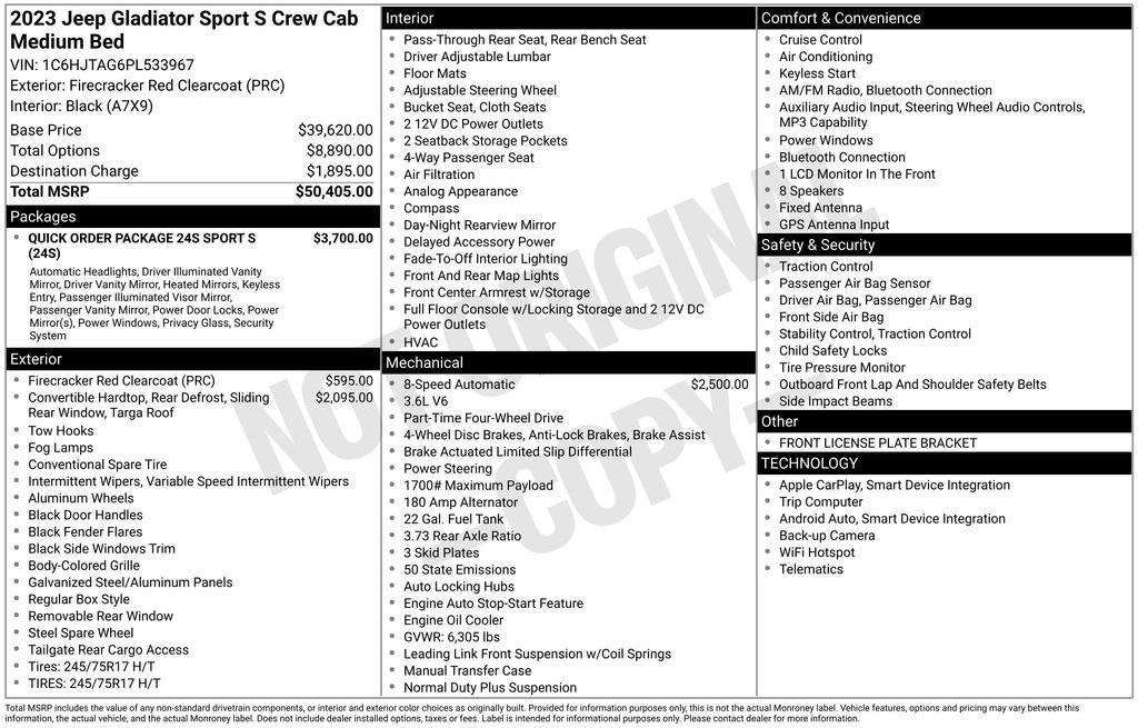 Used 2023 Jeep Gladiator Sport image 9