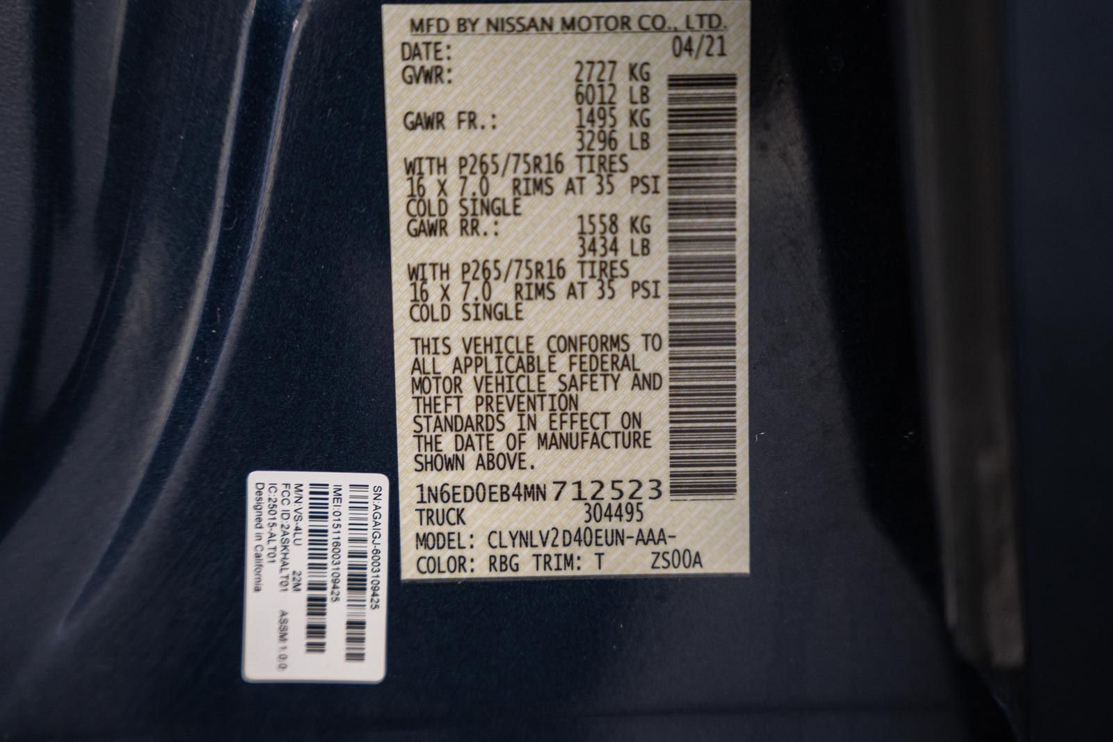 Used 2021 Nissan Frontier PRO-4X w/ Pro-4x Utility Package AWD/4WD image 47