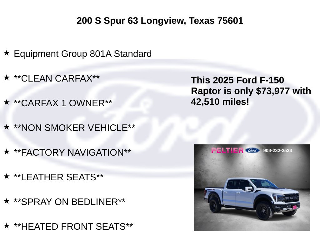 Certified 2025 Ford F150 Raptor AWD/4WD image 5