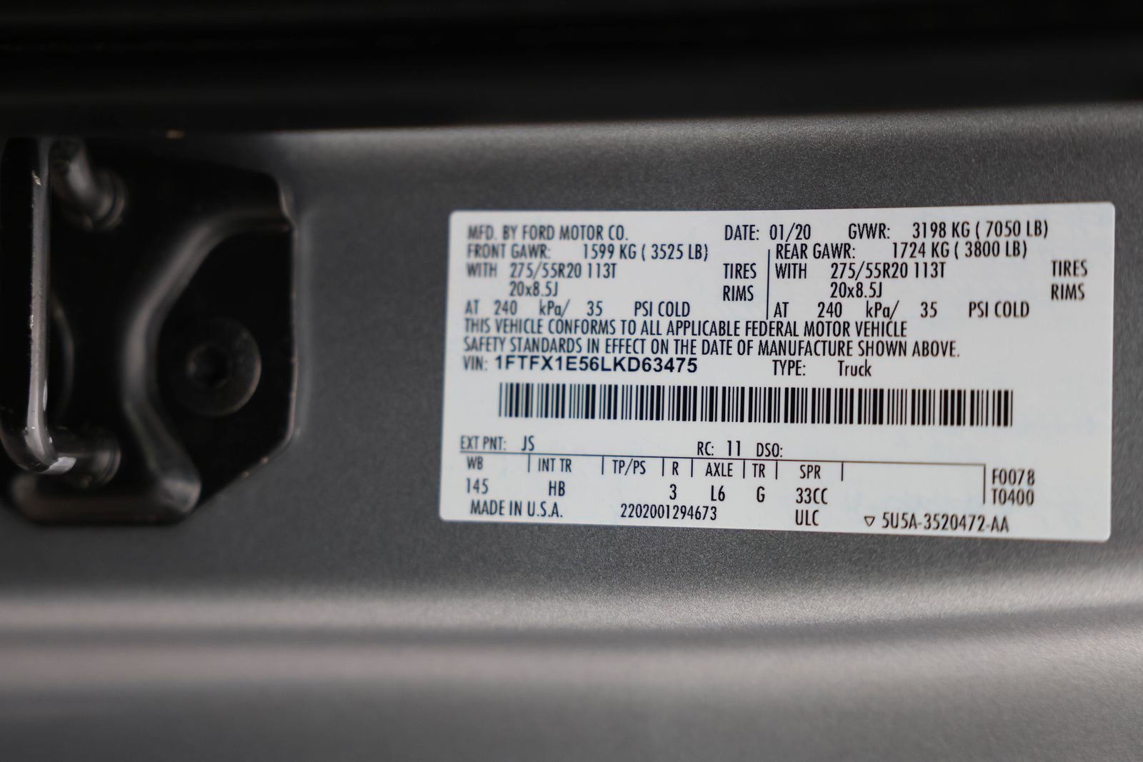 Certified 2020 Ford F150 Lariat w/ Equipment Group 502A Luxury AWD/4WD image 38