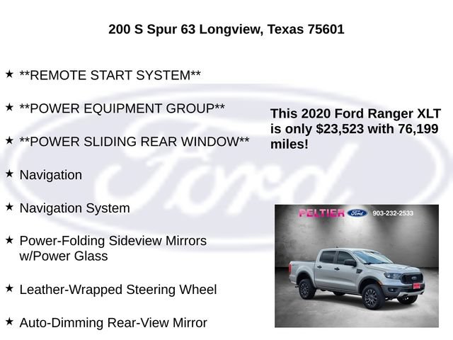 Certified 2020 Ford Ranger XLT w/ Equipment Group 301A Mid RWD image 20