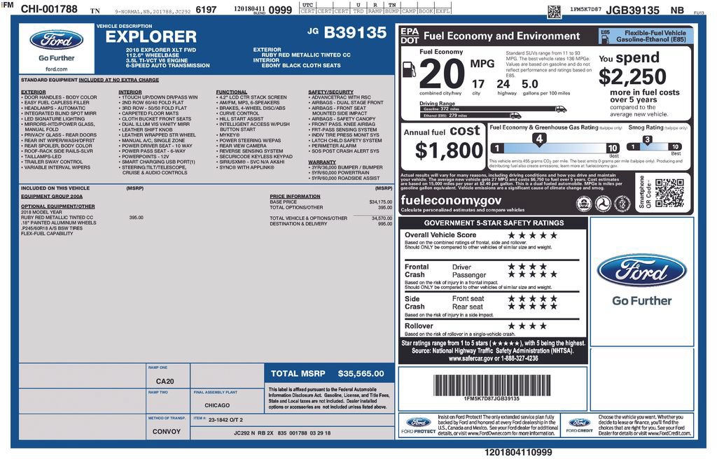 Certified 2018 Ford Explorer XLT FWD image 25