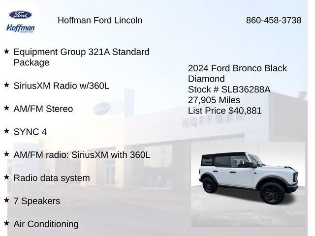 Certified 2024 Ford Bronco Black Diamond AWD/4WD image 10