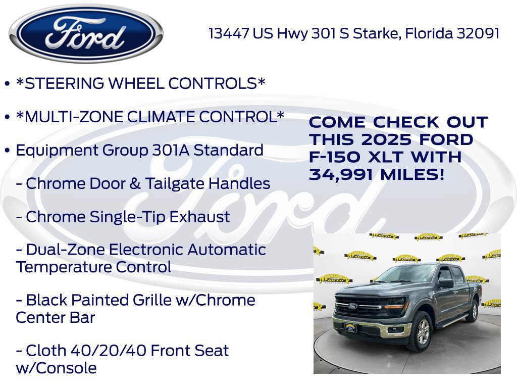 Certified 2025 Ford F150 XLT w/ Equipment Group 301A Standard AWD/4WD image 17