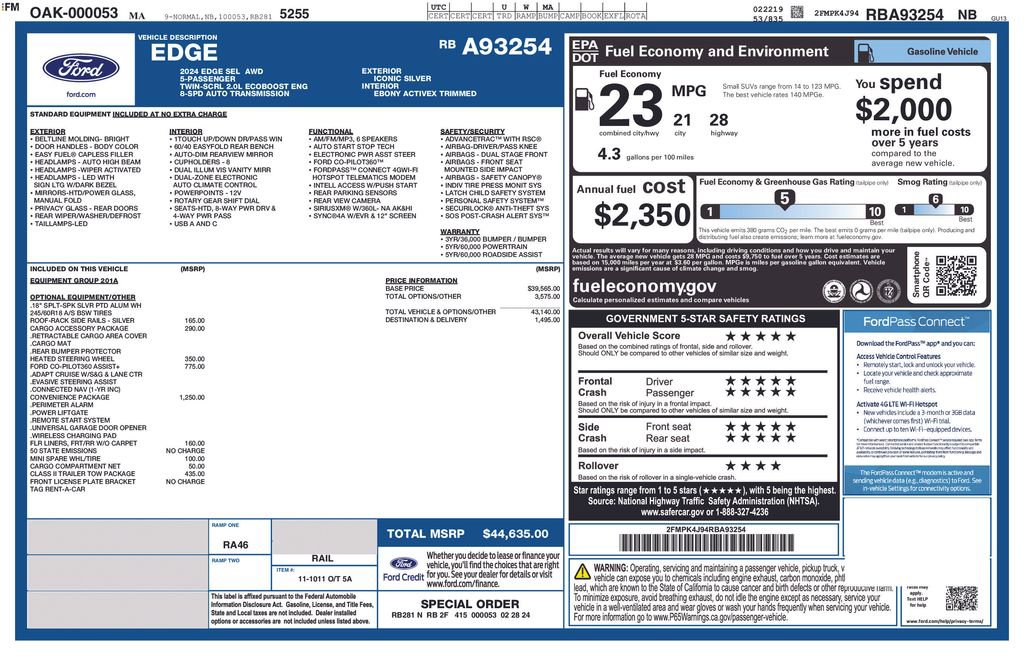 Certified 2024 Ford Edge SEL w/ Convenience Package image 38