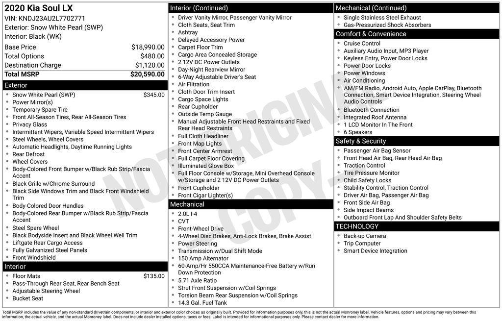 Used 2020 Kia Soul LX image 5