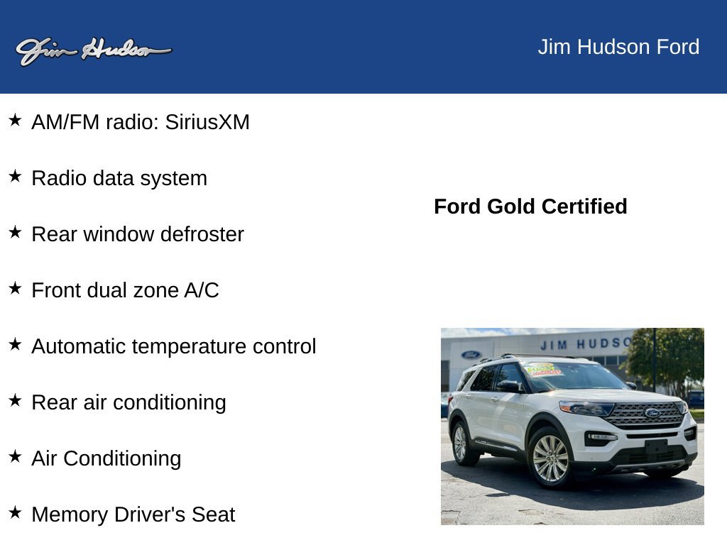 Certified 2023 Ford Explorer Limited w/ Limited Technology Package RWD image 13