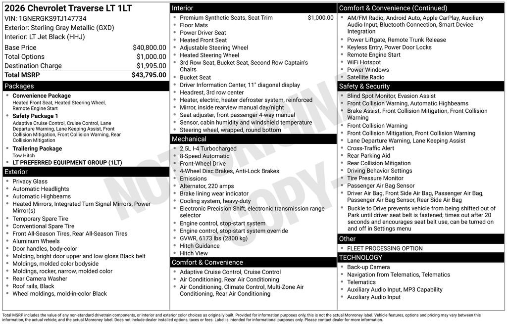 Used 2026 Chevrolet Traverse LT FWD image 5