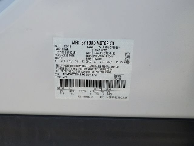 Certified 2018 Ford Explorer XLT w/ Equipment Group 202A FWD image 34