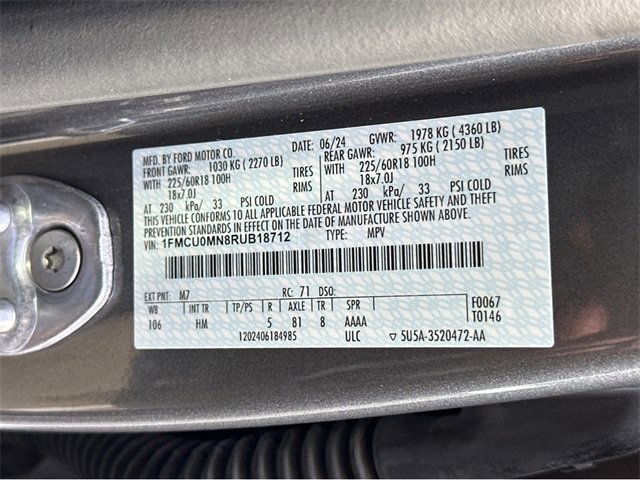 Certified 2024 Ford Escape ST-Line w/ Tech Pack #1 image 46