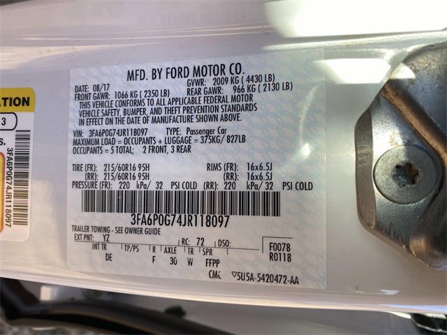 Certified 2018 Ford Fusion S image 27