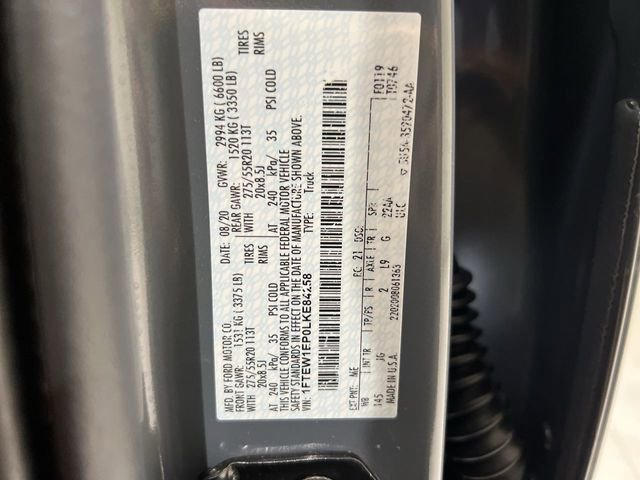 Certified 2020 Ford F150 XL w/ Equipment Group 101A Mid AWD/4WD image 28