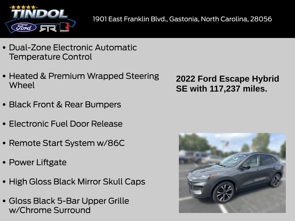 Certified 2022 Ford Escape SE w/ SE Sport Appearance Package FWD image 19