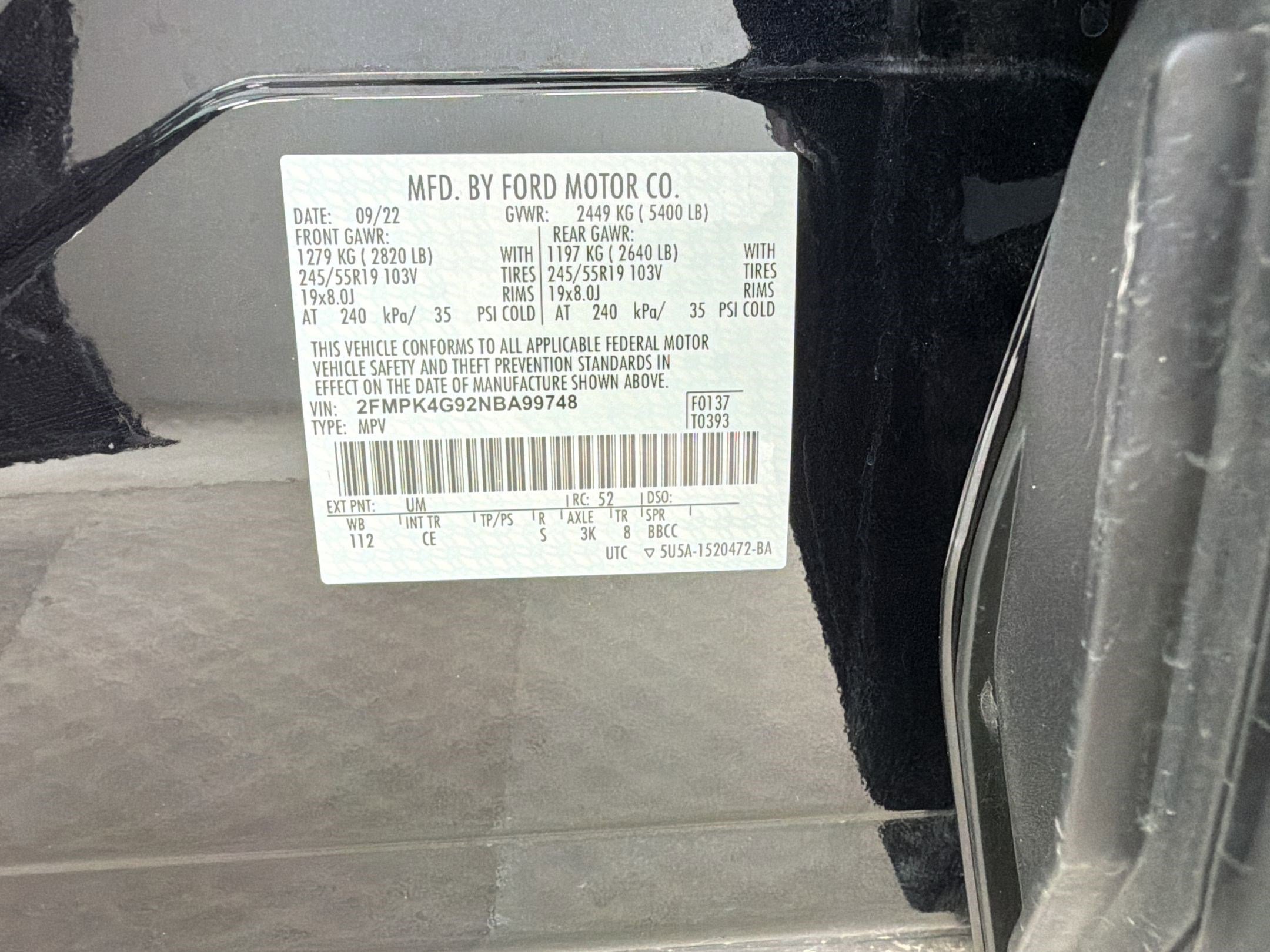 Certified 2022 Ford Edge SE w/ Black Appearance Package AWD/4WD image 19