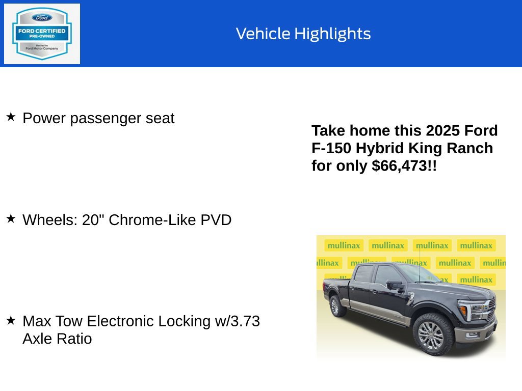Certified 2025 Ford F150 King Ranch w/ FX4 Off-Road Package AWD/4WD image 20