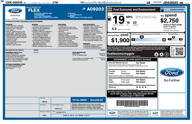 Certified 2018 Ford Flex Limited w/ Equipment Group 301A image 2