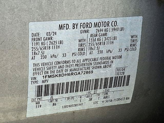 Certified 2024 Ford Explorer XLT AWD/4WD image 27