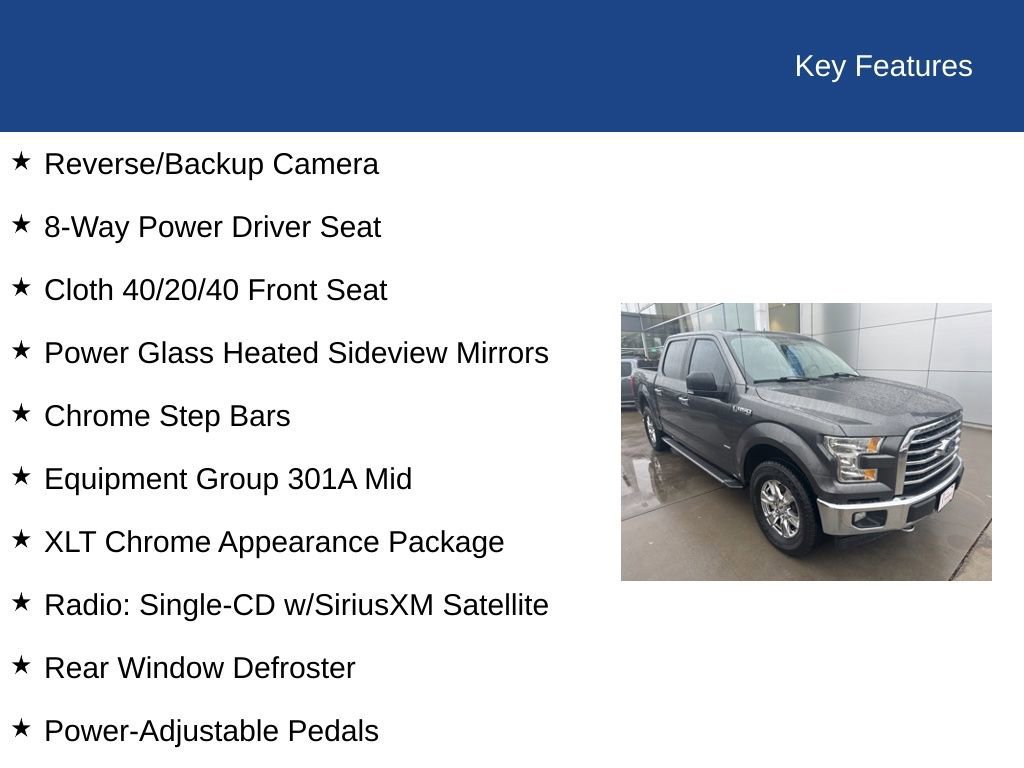 Certified 2017 Ford F150 XLT w/ Equipment Group 301A Mid image 36
