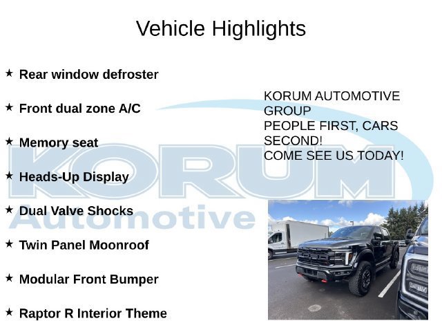 Certified 2024 Ford F150 Raptor w/ Equipment Group 803A Raptor R AWD/4WD image 7