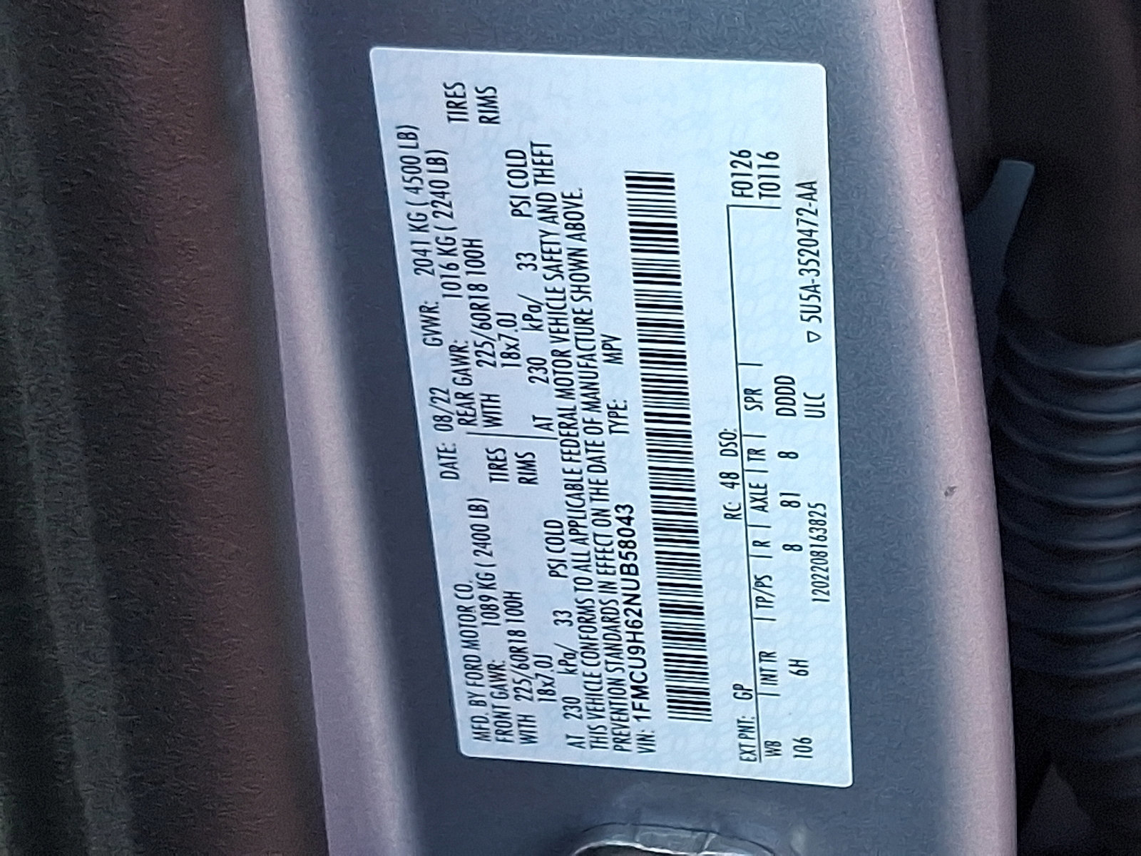 Certified 2022 Ford Escape SEL image 26