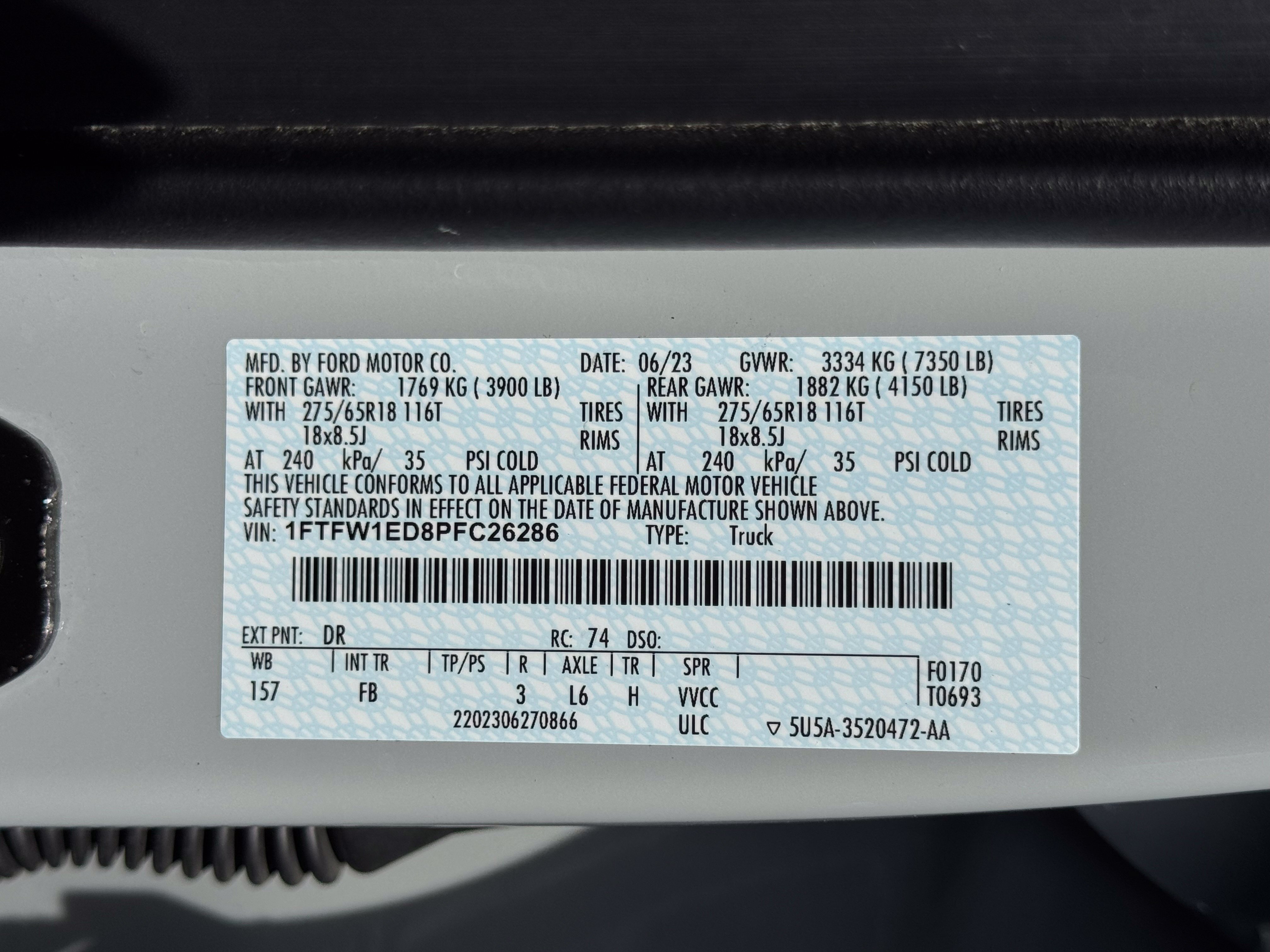 Certified 2023 Ford F150 XLT w/ Equipment Group 302A High AWD/4WD image 77