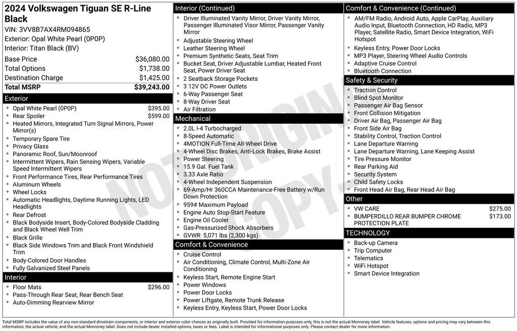 Used 2024 Volkswagen Tiguan SE R-Line image 37