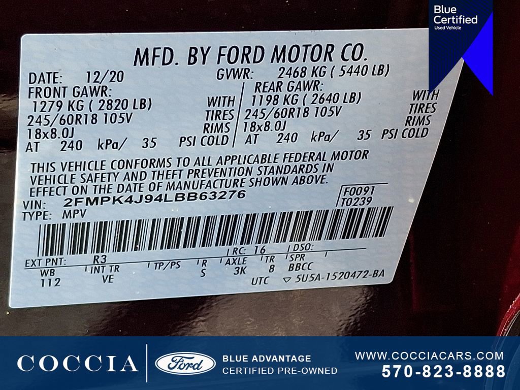 Certified 2020 Ford Edge SEL w/ Convenience Package AWD/4WD image 28