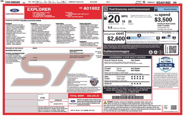 Certified 2025 Ford Explorer ST AWD/4WD image 40
